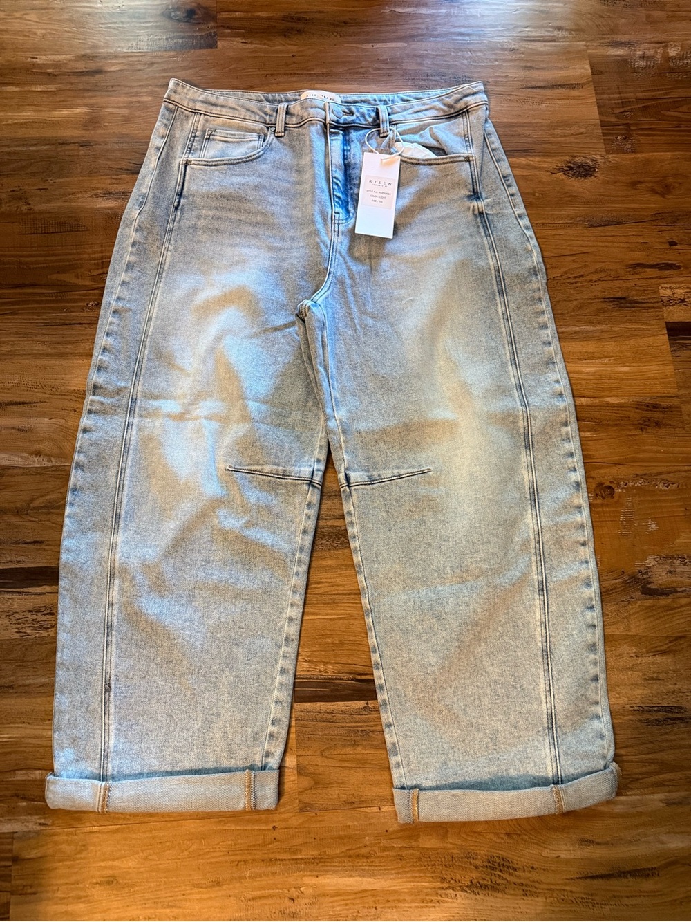 Risen women barrel jeans Light Wash Relaxed  Jeans